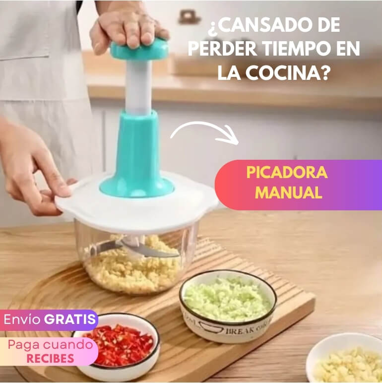 Picadora Manual – Cocina Rápido, Fácil y Sin Electricidad
