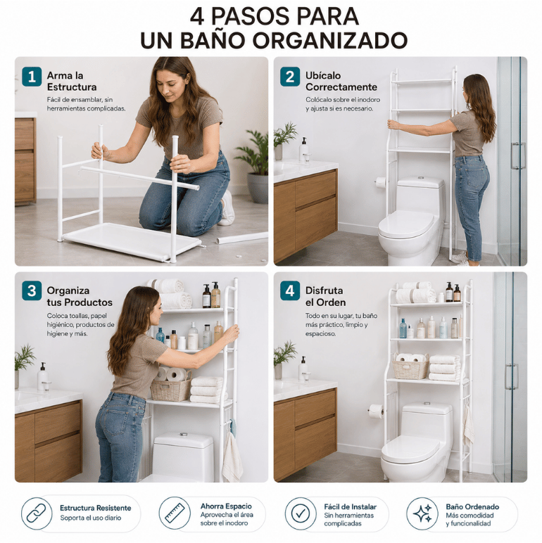 BathRack Pro - Ordena Tu Baño Sin Ocupar Más Espacio