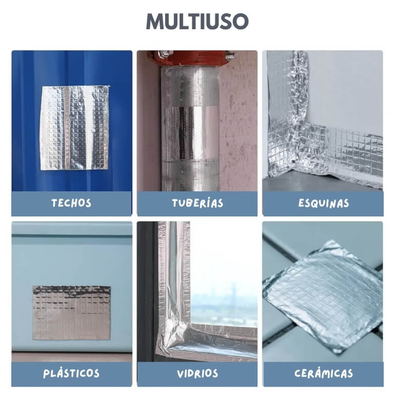 Cinta Tapa Goteras Impermeable de Butilo – Sellado Instantáneo sin Herramientas