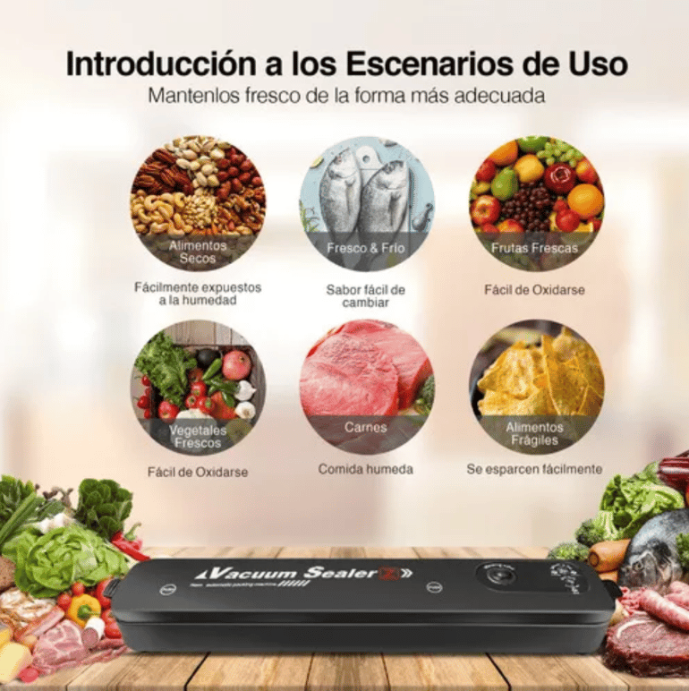 FreshLock Sellador al Vacío - Conserva tus comidas frescas