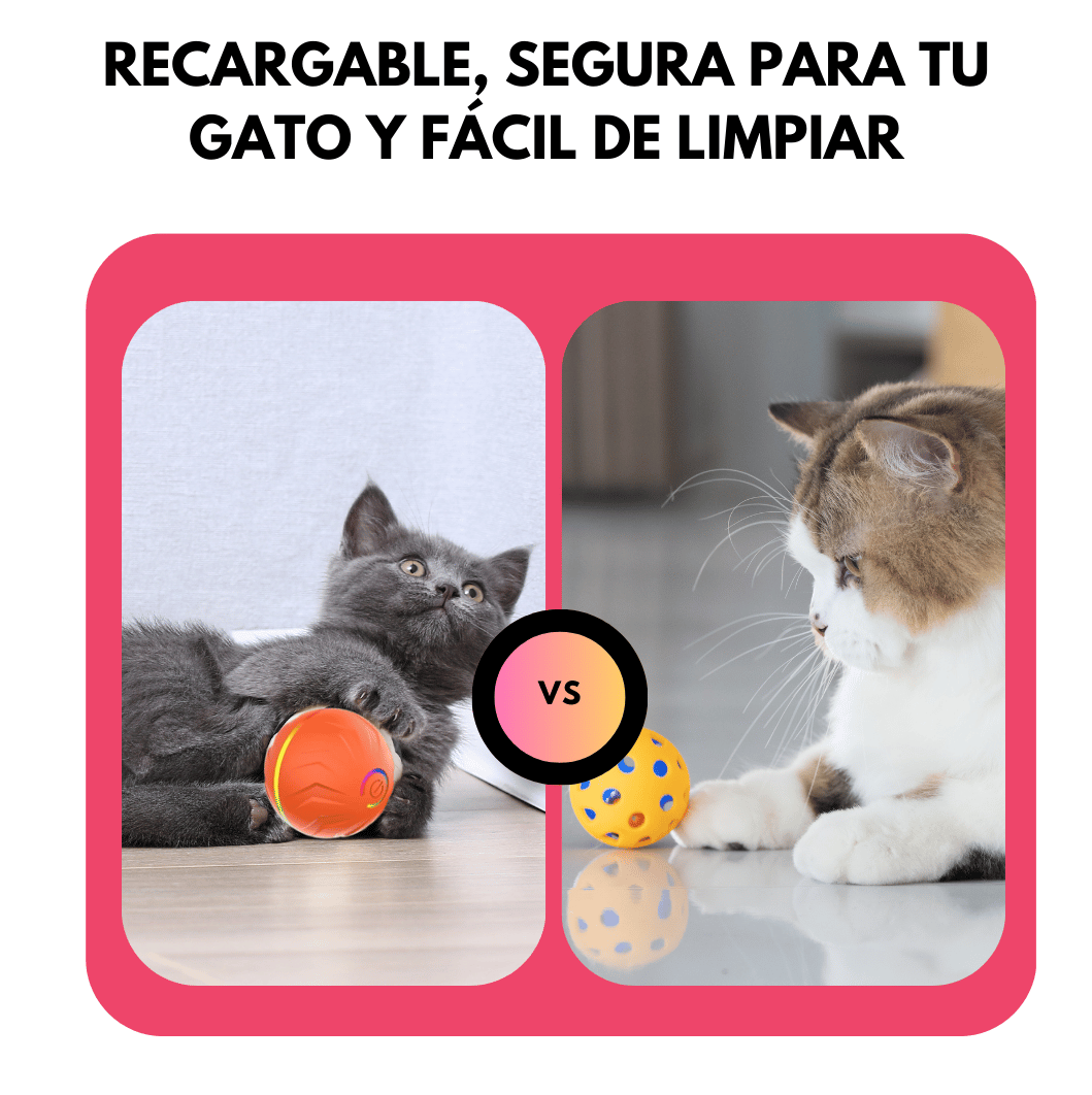 Pelota interactiva para mantener a tu gato entretenido