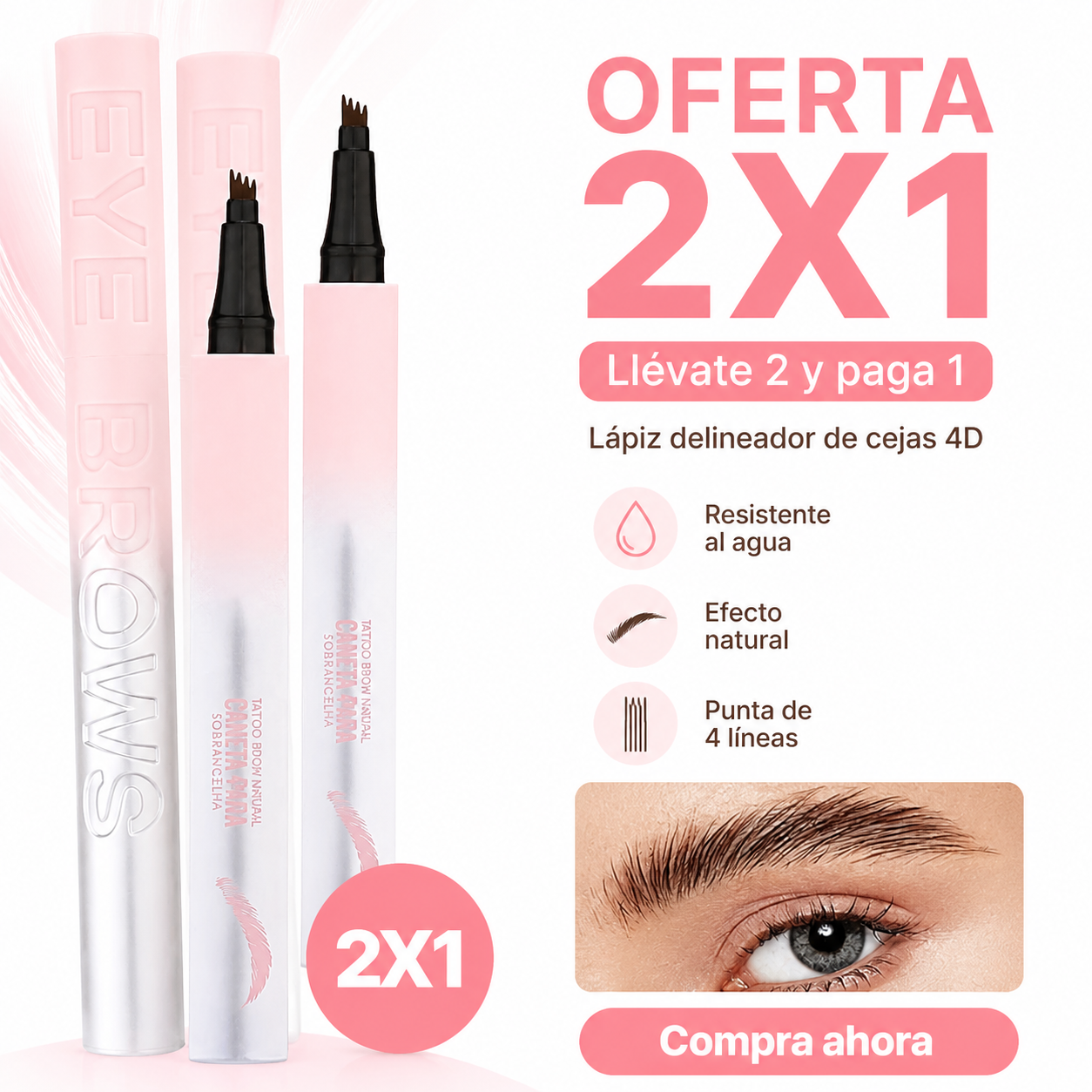 MiraBrow – Efecto Microblading Natural 2x1